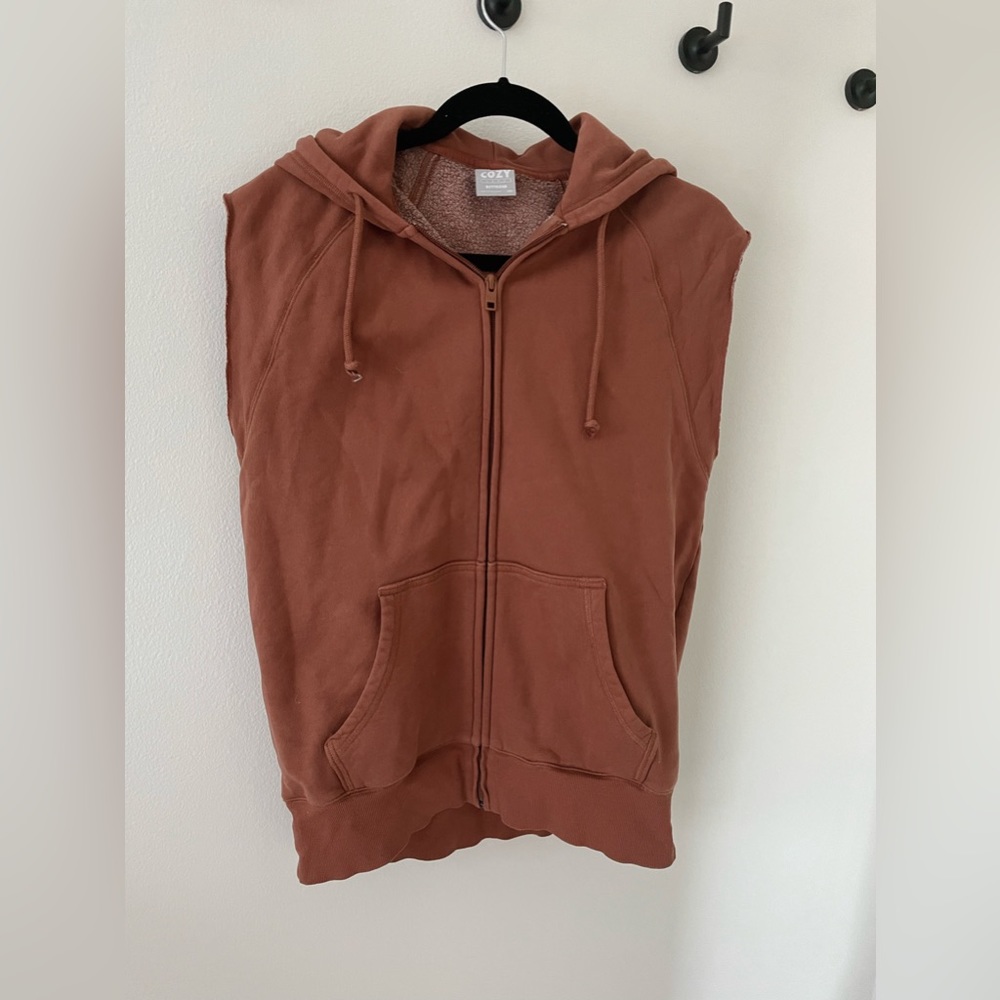 Aritzia TNA Cozy Fleece Boyfriend Brown Hoodie - Size XXS